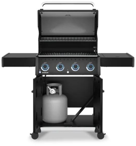 Broil King® Baron 420 Pro Shadow 4-Burner Black Freestanding Liquid Propane Grill-1