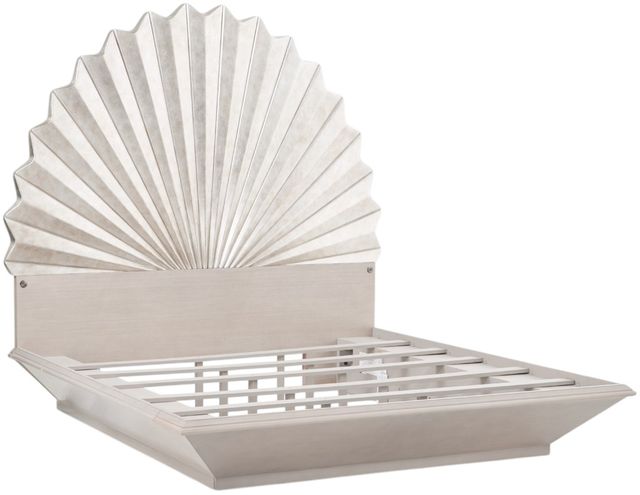 Michael Amini® Fantosini Silver Leaf Eastern King Fan Bed-3