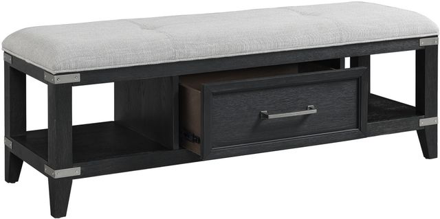 Intercon Laguna Weathered Steel Storage Bench-2
