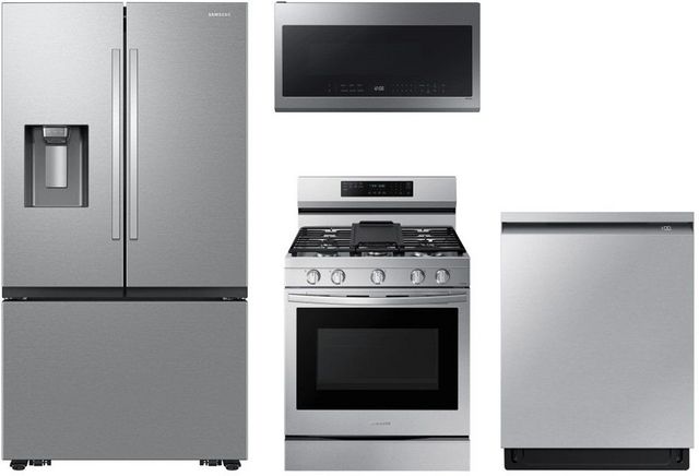 Samsung 4 Piece Fingerprint Resistant Stainless Steel Kitchen Package ...