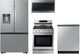 Samsung 4 Piece Fingerprint Resistant Stainless Steel Gas Kitchen Package-0
