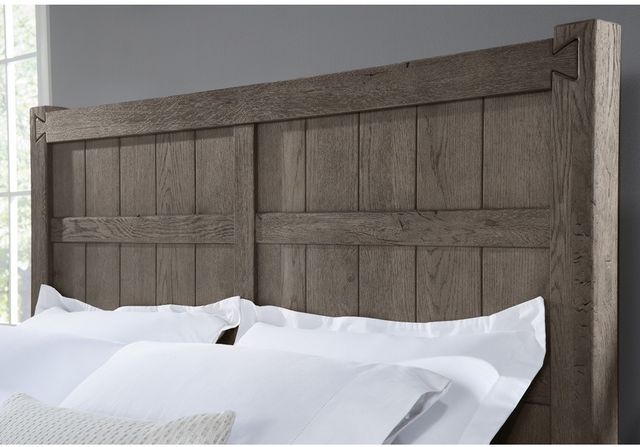 Vaughan-Bassett Dovetail Mystic Gray King Board and Batten Panel Bed-2