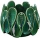 Uttermost® Petal Pinch Deep Green Glaze Indoor-Outdoor Ceramic Bowl-5