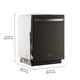 Whirlpool® 24" Fingerprint Resistant Black Stainless Steel Top Control Built-In Dishwasher  with Total Coverage Wash Action and Auto Open Air Dry-1