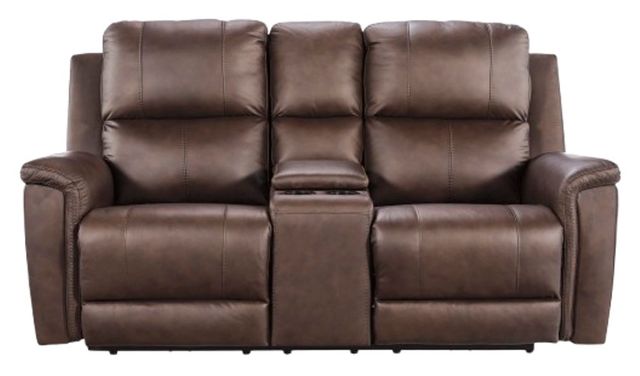 Signature Design by Ashley® Bleckley Espresso Power Reclining Loveseat with Console and Adjustable Headrest-3