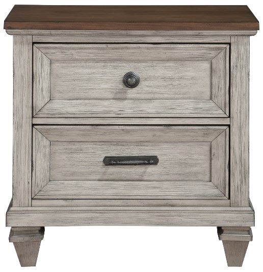 New Classic® Home Furnishings Mariana 4-Piece Vintage Creme Queen Panel Bedroom Set-4