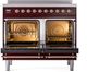 Ilve® Nostalgie II Series 40" Burgundy Pro Style Induction Range-1