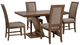 Powell® Cadeau Beige/Walnut 5-Piece White Dining Set-0