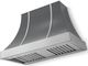 La Cornue CornuFé Cascade 44" Graphite Wall Mounted Range Hood with Satin Chrome Trim-0