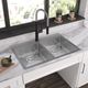 Elkay Crosstown® 3-Piece Polished Satin 33" x 22" x 6" Equal Double Bowl Dual Mount ADA Sink Set-3