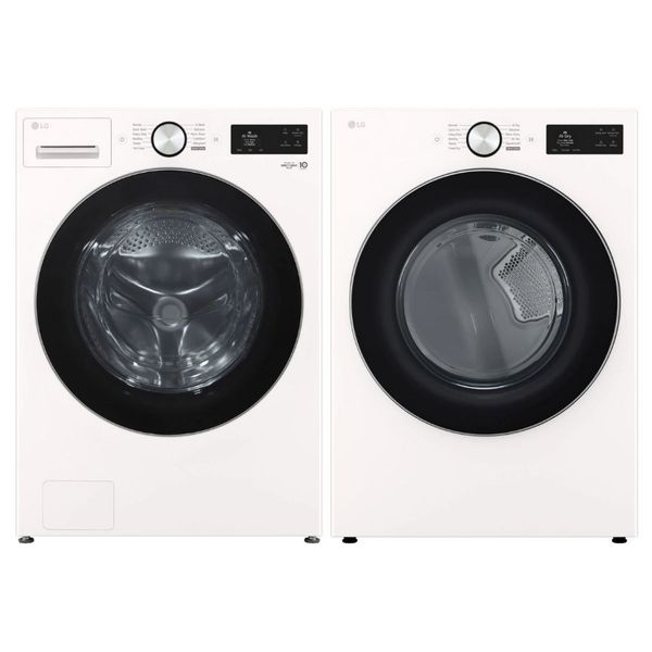 LG Alpine White Front Load Washer and Electric Dryer | Spencer's TV ...