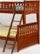 Night & Day Furniture™ Ginger Cherry Twin/Full Bunk Bed-1