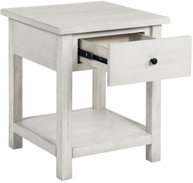 Coaster® Payne Distressed White End Table-1