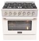Kucht Professional KNG Series 36" Stainless Steel Pro Style Liquid Propane Gas Range with White Door-0