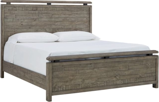 Signature Design by Ashley® Brennagan 6-Piece Gray King Panel Bed Set-1