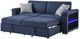 Global Furniture USA U0211 Navy Sofa Bed-5