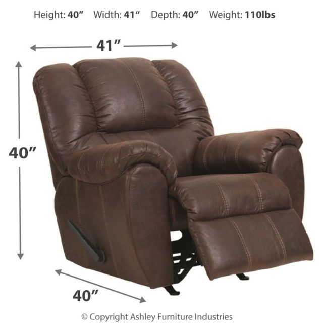 Signature Design by Ashley® McGann Walnut Manual Rocker Recliner-3
