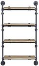 ACME Furniture Brantley Oak/Sandy Black 4-Tier Wall Rack-0