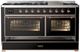 Ilve® Majestic III 60" Glossy Black Pro Style Dual Fuel Natural Gas Range with Triple Glass Door and Copper Trim-1