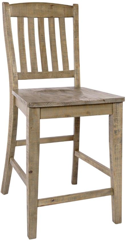 Jofran Inc. Carlyle Crossing Brown Slatback Counter Stool-0