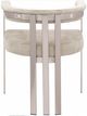 Meridian Furniture Marcello Beige/Brushed Chrome Velvet Dining Chair-2