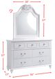 Elements International Alana 4-Piece White Youth Twin Platform Bedroom Set-2