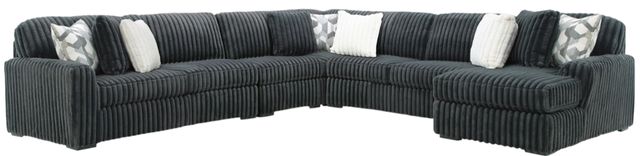 Signature Design by Ashley® Midnight-Madness 5-Piece Gunmetal Right-Arm Facing Sectional and Chaise-0