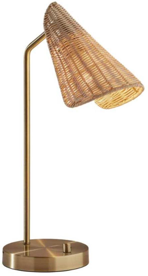 Adesso® Cove Antique Brass Desk Lamp-0