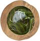 A & B Home Brown/Green Teak Nat Bowl-3