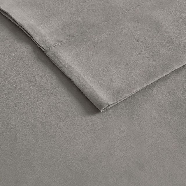 Olliix by Madison Park Grey King 3M Microcell All Season Moisture Wicking Lightweight Sheet Set-2