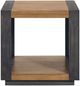 Elements International Breckenridge Light Oak End Table with Black Frame-1