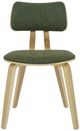 Armen Living Jaguar 3-Piece Oak/Vintage Green Dining Chair Set-2