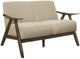 Homelegance® Damala Light Brown/Walnut Loveseat-0