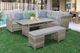 Furniture of America® Malia Gray Aluminum/Faux Wicker Outdoor Patio Dining Table-2