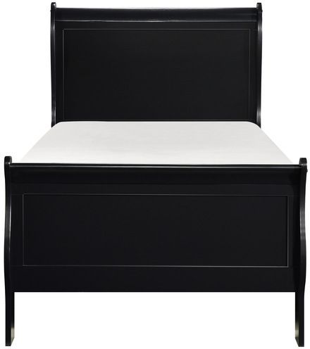 Homelegance® Mayville Black Twin Sleigh Bed-2