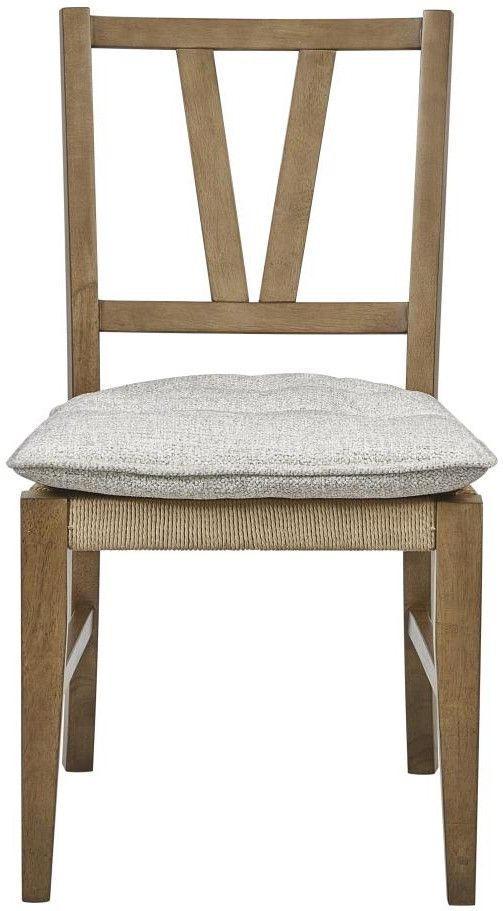 Bernards Tarrington Almond Slat Back Side Chair with Cushion-2