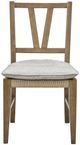 Bernards Tarrington Almond Slat Back Side Chair with Cushion-2