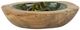 A & B Home Brown/Green Teak Nat Bowl-2