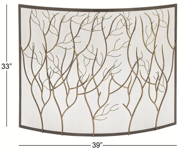 Deco Marche Brass Tree Branch Fireplace Screen-3
