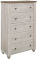 Mazin Furniture Nashville Antique White and Brown Chest-0