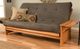 Kodiak Furniture Phoenix Suede Gray/Butternut Queen Futon with Mattress-1