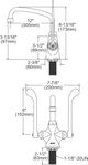 Elkay Chrome Single Hole Concealed Deck Faucet with 12" Arc Tube Spout and 6" Wristblade Handles-1