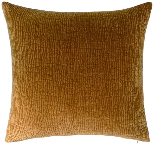 Harp & Finial® Ricci Mustard Textured Velvet Pillow-0