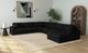 Elements International Arizona 6-Piece Steno Black Right-Arm Facing Sectional and Chaise-1