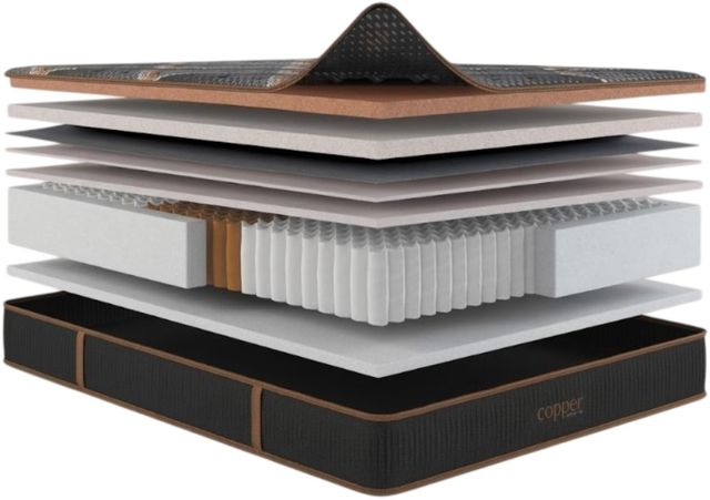 Copper by Spring Air® 13.5" Hybrid Extra Firm Euro Top California King Mattress-2