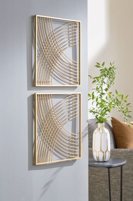 Signature Design by Ashley® Dalkins 2-Piece Gold Wall Decor Set-3