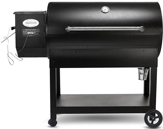 Louisiana Grills Country 680 51" Black Freestanding Wood Pellet Smoker-0