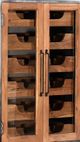 Crestview Collection Bengal Manor Tall Glass And Metal Wine Cabinet-1