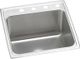 Elkay Lustertone® Classic Lustrous Satin 22" x 22" x 12-1/8" 4-Hole Single Bowl Drop-In Sink-0