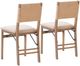 Linon Natural 2-Piece Natural 17" Folding Dining Chair Set-4